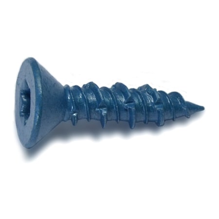 Torquemaster Masonry Screw, 5/16" Dia., Flat, 1 1/4 in L, Steel Blue Ruspert, 50 PK 51781
